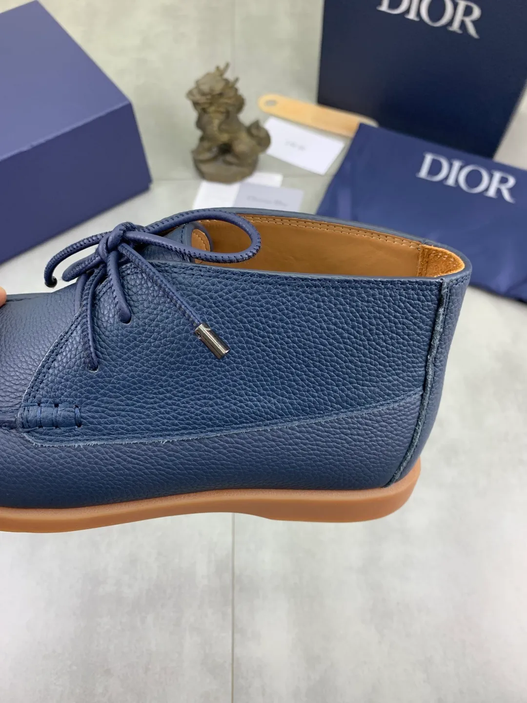 Men's Men's Shoes 💰P580 New Niuli💰High Version 💎💎💎Dior Original! Top Italian purchasing agent! Men's high-top business casual leather shoes, original imported calfskin upper, oiled edges, ultimate texture, gentleman style, imported cowhide lining inside, top-quality original Italian rubber outsole, first-class workmanship, top quality! Size: 39-44 (45 customized)